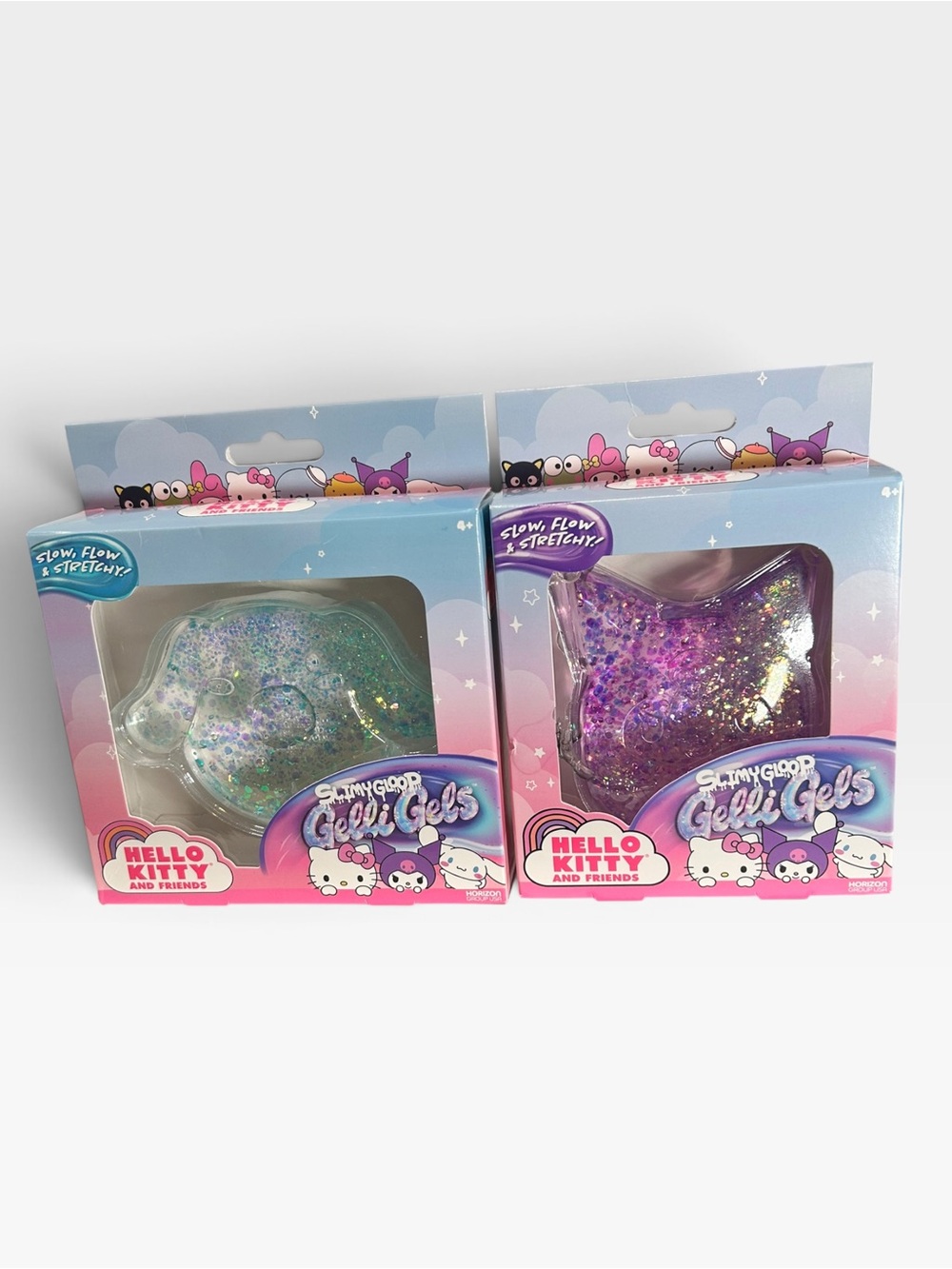 Sanrio SlimyGloop Gelli Gels Hello Kitty Kuromi Cinnamoroll 2Pk NIB